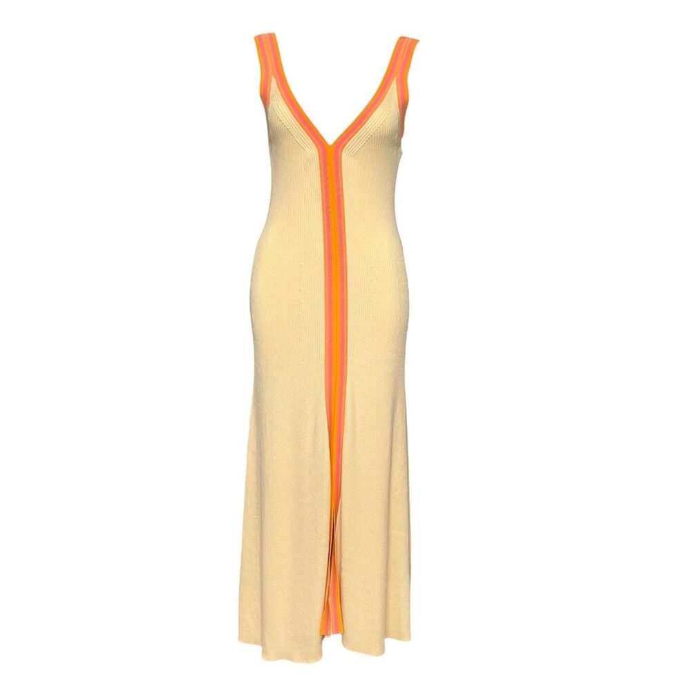 SANDRO Piana Striped Ribbed Knit Dress